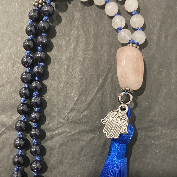 Hand knitted beaded mala - Picture 3 of 6